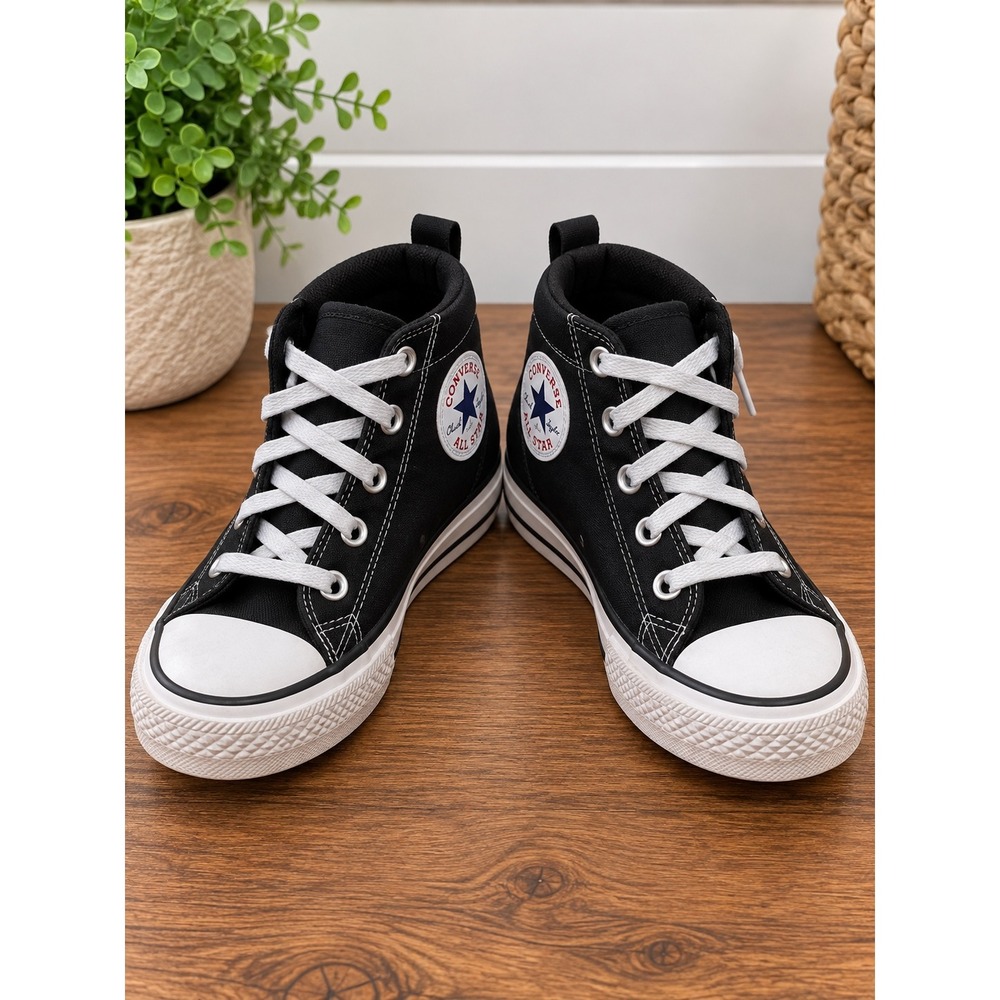 Converse Chuck Taylor All Star Madison Mid Black White Sneakers Youth Size 4